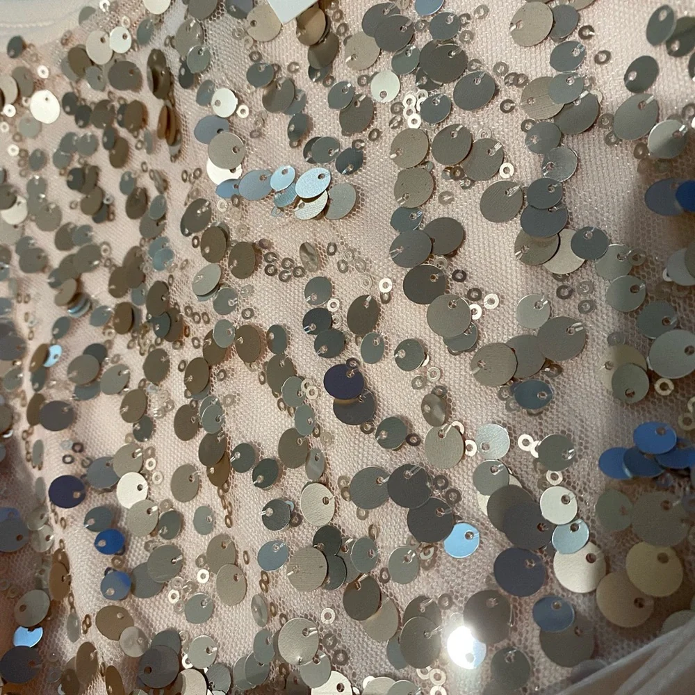 Champagne Sequin Formal Girls Dress Size 6 NWT - Picture 2 of 2